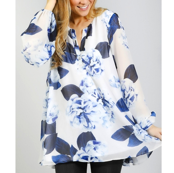 Show me your mumu Floral tunic  BNWT - Picture 2 of 4